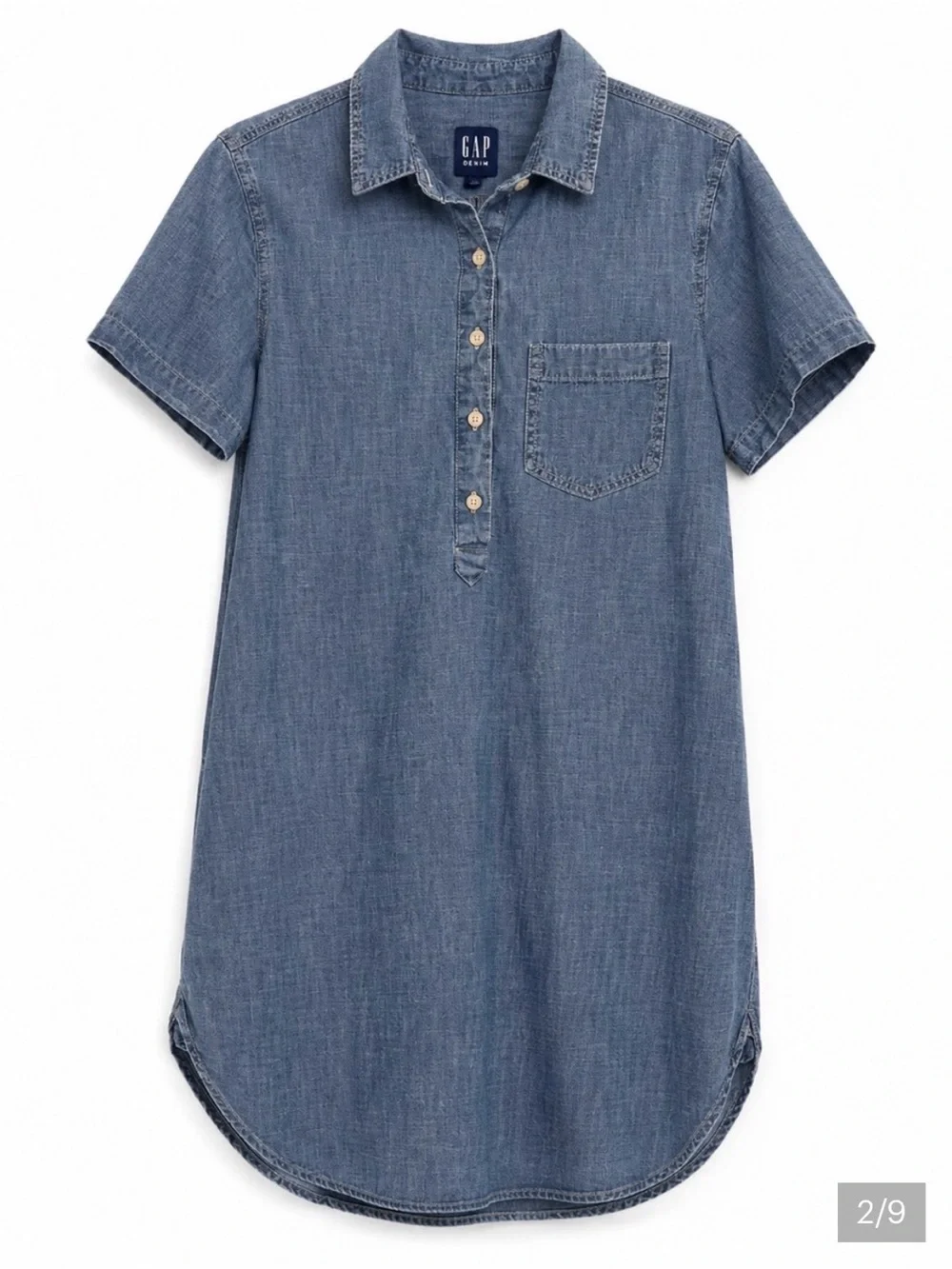 GAP Denim Shirt Dress - Blue - Picture 2 of 6